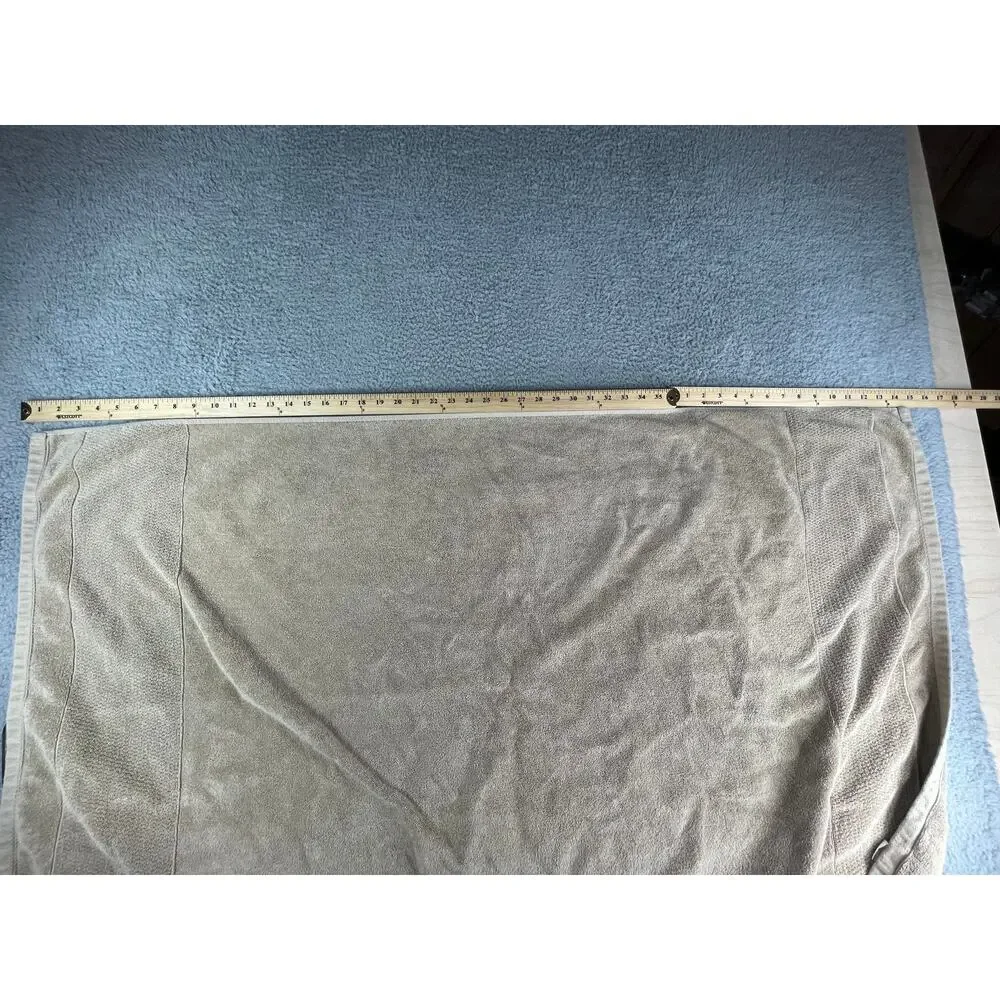 Lacoste Heritage Bath Towel Tan Anti-Microbial 100% Supima Cotton Beach Pool